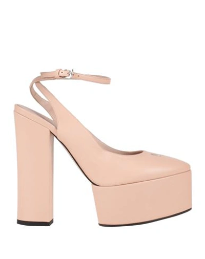 Shop N°21 Woman Pumps Light Pink Size 8 Soft Leather
