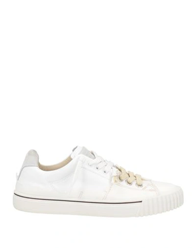 Shop Maison Margiela Woman Sneakers White Size 6 Soft Leather, Textile Fibers
