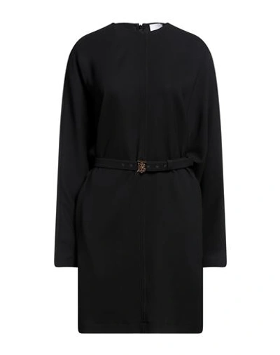 Shop Burberry Woman Mini Dress Black Size 8 Silk, Elastane