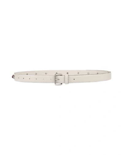 Shop Etro Woman Belt Light Grey Size 38 Soft Leather