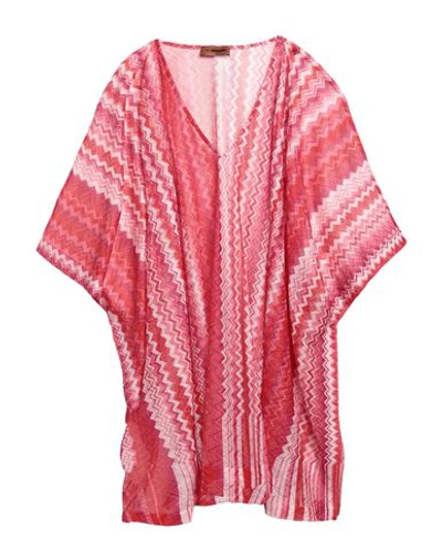 Shop Missoni Woman Cover-up Fuchsia Size L Polyester In Pink