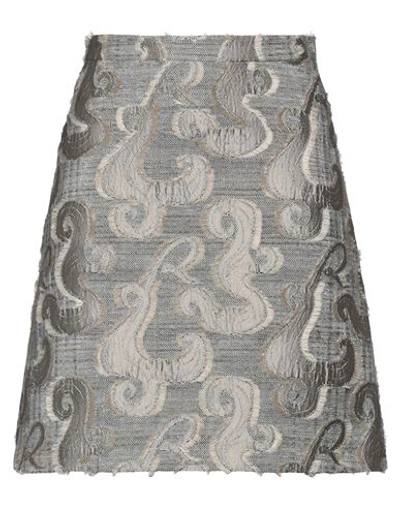 Shop Rochas Woman Mini Skirt Black Size 8 Polyester, Cotton, Metallic Polyester, Acrylic