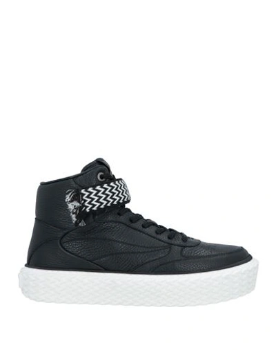 Shop Lanvin Man Sneakers Black Size 9 Calfskin
