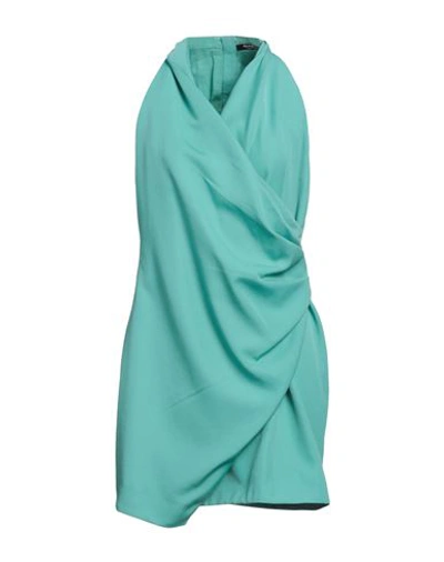 Shop Balmain Woman Mini Dress Light Green Size 10 Wool