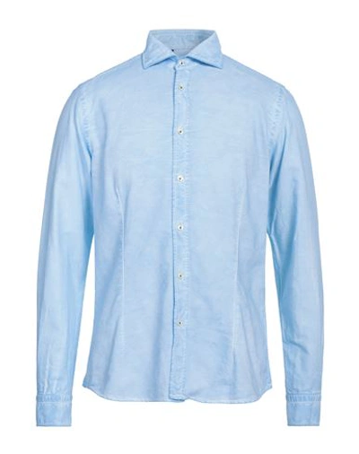 Shop Ploumanac'h Man Shirt Sky Blue Size 15 ¾ Cotton