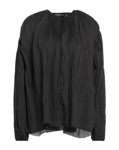 Shop Rochas Woman Top Black Size 6 Polyester, Cotton
