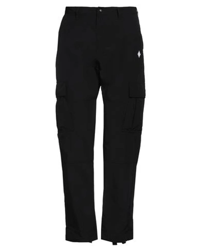 Shop Marcelo Burlon County Of Milan Marcelo Burlon Man Pants Black Size M Polyamide