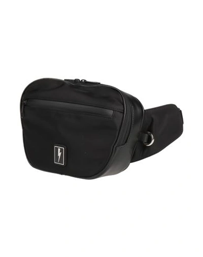 Shop Neil Barrett Man Belt Bag Black Size - Nylon, Soft Leather
