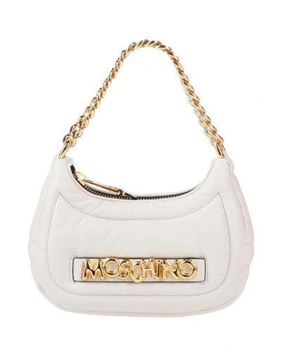 Shop Moschino Woman Handbag White Size - Leather