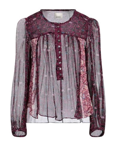 Shop Isabel Marant Woman Top Deep Purple Size 2 Silk
