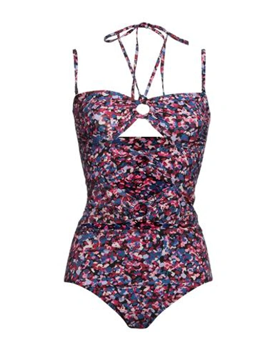 Shop Isabel Marant Woman One-piece Swimsuit Mauve Size 12 Polyamide, Elastane In Purple