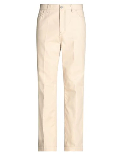 Shop Valentino Garavani Man Pants Beige Size 34 Cotton