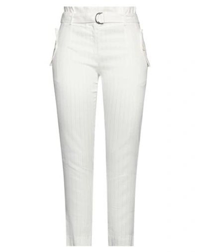 Shop Eleventy Woman Pants Ivory Size 2 Linen, Cupro, Elastane, Polyester In White