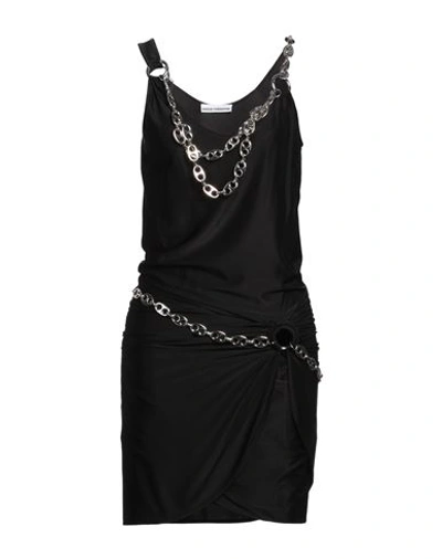 Shop Paco Rabanne Rabanne Woman Mini Dress Black Size 8 Viscose, Elastane