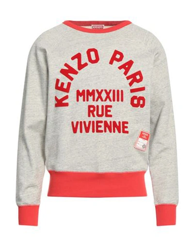 Kenzo Man Sweatshirt Light Grey Size Xl Cotton In Grey