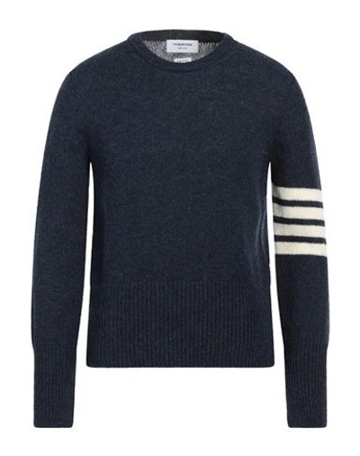 Shop Thom Browne Man Sweater Navy Blue Size 5 Wool