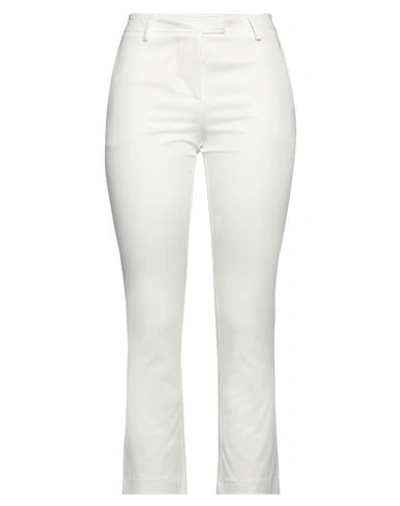 Shop Rue Du Bac Woman Pants White Size 8 Cotton, Elastane