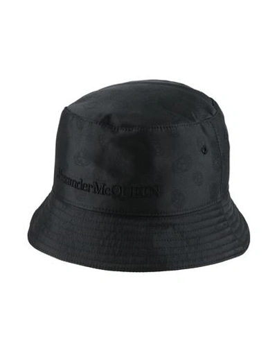 Shop Alexander Mcqueen Woman Hat Black Size L Polyester, Silk, Viscose