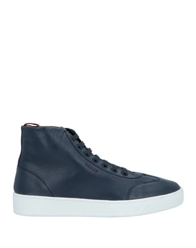 Shop Bally Man Sneakers Navy Blue Size 6.5 Lambskin