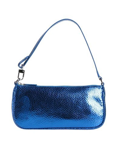 Shop By Far Woman Handbag Blue Size - Goat Skin
