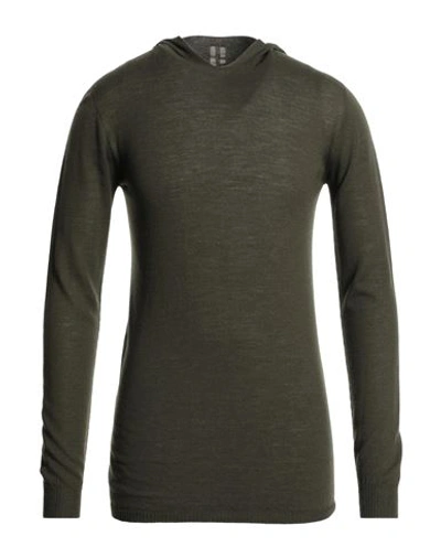 Shop Rick Owens Man Sweater Military Green Size M Virgin Wool