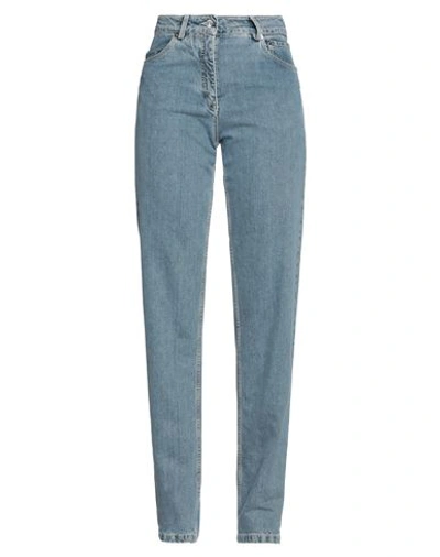 Shop Bally Woman Jeans Blue Size 10 Cotton, Polyester