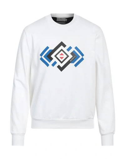 Shop Canali Man Sweatshirt White Size 40 Cotton