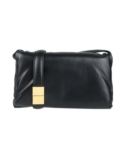 Shop Marni Woman Cross-body Bag Black Size - Cow Leather, Brass