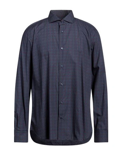 Shop Borsa Man Shirt Midnight Blue Size 17 ½ Cotton