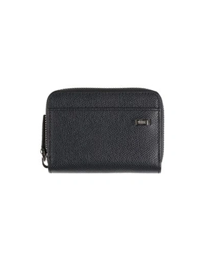 Shop Bally Woman Coin Purse Navy Blue Size - Bovine Leather