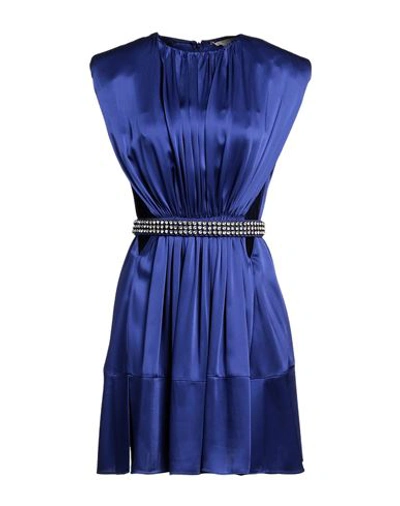 Shop Stella Mccartney Woman Mini Dress Blue Size 4-6 Acetate, Viscose, Polyamide