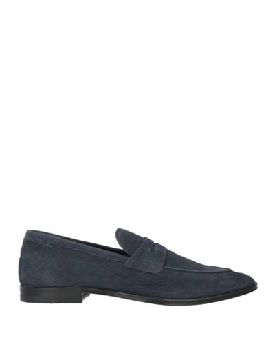 Shop Bally Man Loafers Navy Blue Size 9 Calfskin