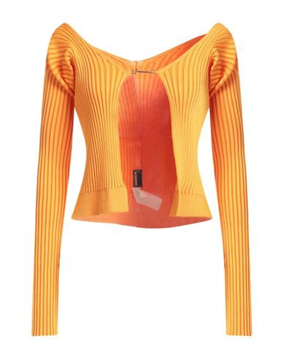 Shop Jacquemus Woman Sweater Orange Size 8 Viscose, Polyamide, Elastane, Polyester
