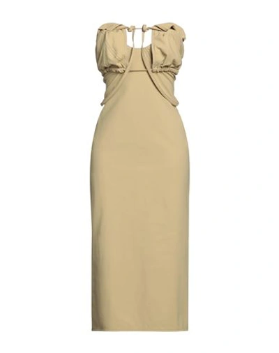 Jacquemus La Robe Bikini Strapless Midi Dress In Green