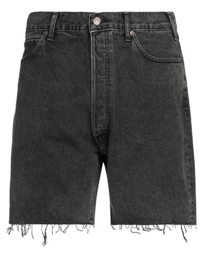 Shop Celine Man Denim Shorts Black Size 33 Cotton