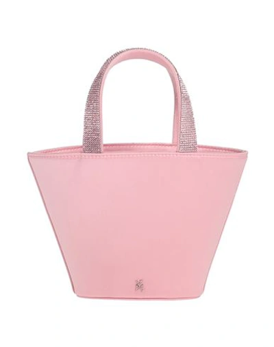 Shop Amina Muaddi Woman Handbag Pink Size - Textile Fibers