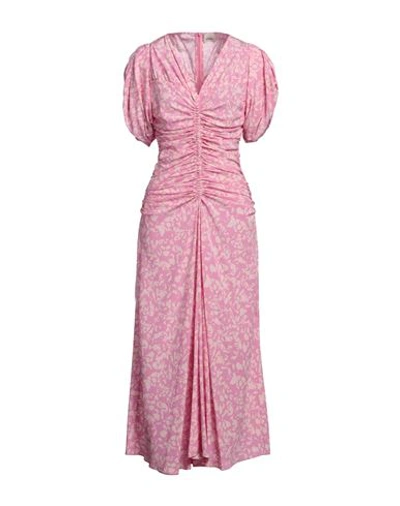 Shop Isabel Marant Woman Maxi Dress Pink Size 8 Silk, Elastane