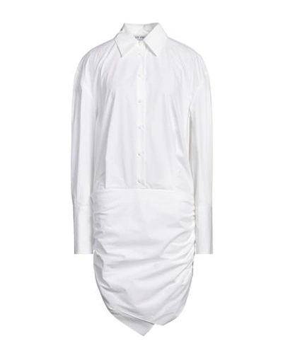 Shop Attico The  Woman Mini Dress White Size 10 Cotton
