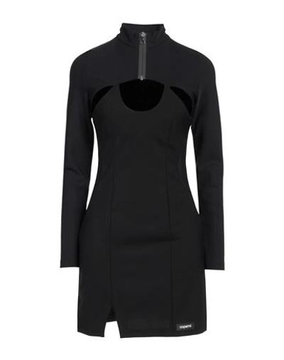 Shop Coperni Woman Mini Dress Black Size 6 Polyester, Wool, Elastane, Polyamide