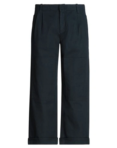 Shop Etro Man Jeans Navy Blue Size 34 Cotton, Elastane