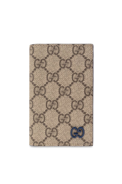Shop Gucci Monogrammed Bifold Cardholder In Blue