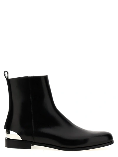 Shop Alexander Mcqueen Lux Trend Boots, Ankle Boots Black