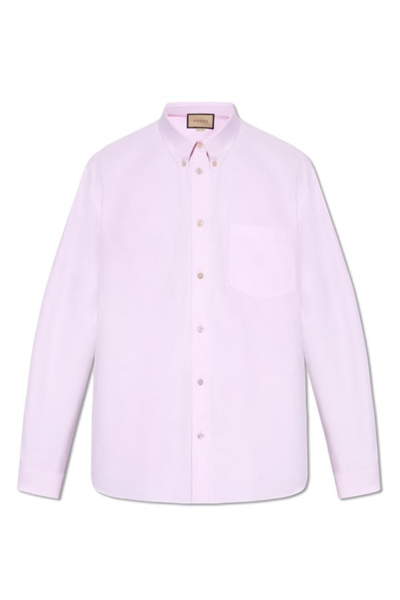 Shop Gucci Collared Long In Pink