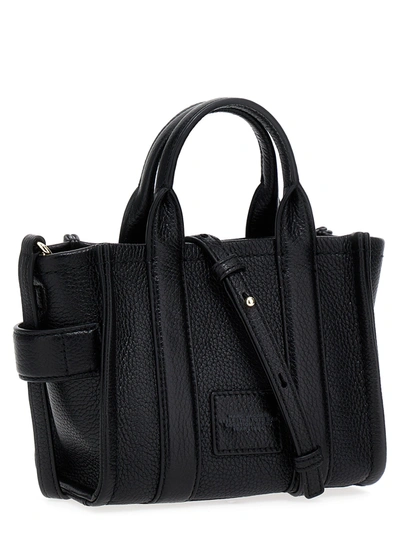 Shop Marc Jacobs The Leather Micro Tote Tote Bag Black