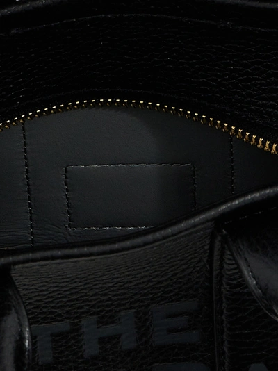 Shop Marc Jacobs The Leather Micro Tote Tote Bag Black