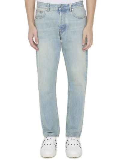 Shop Valentino Logo Patch Mid In Blue