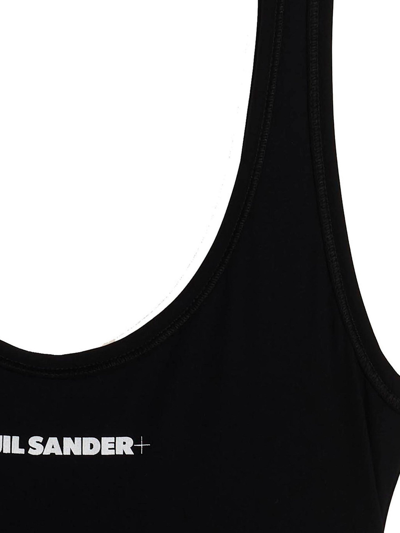 Shop Jil Sander Fast Dry One-piece Swimsuit In Black
