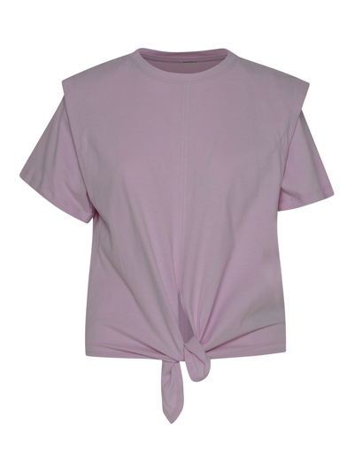 Shop Isabel Marant Zelikia T-shirt In Pink Cotton In Rosado