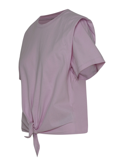 Shop Isabel Marant Zelikia T-shirt In Pink Cotton In Rosado