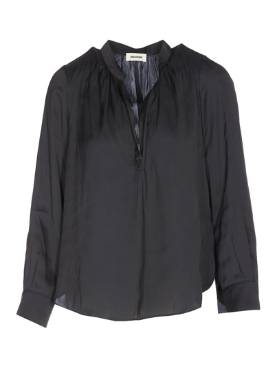 Shop Zadig & Voltaire Tink V-neck Shirt In Negro
